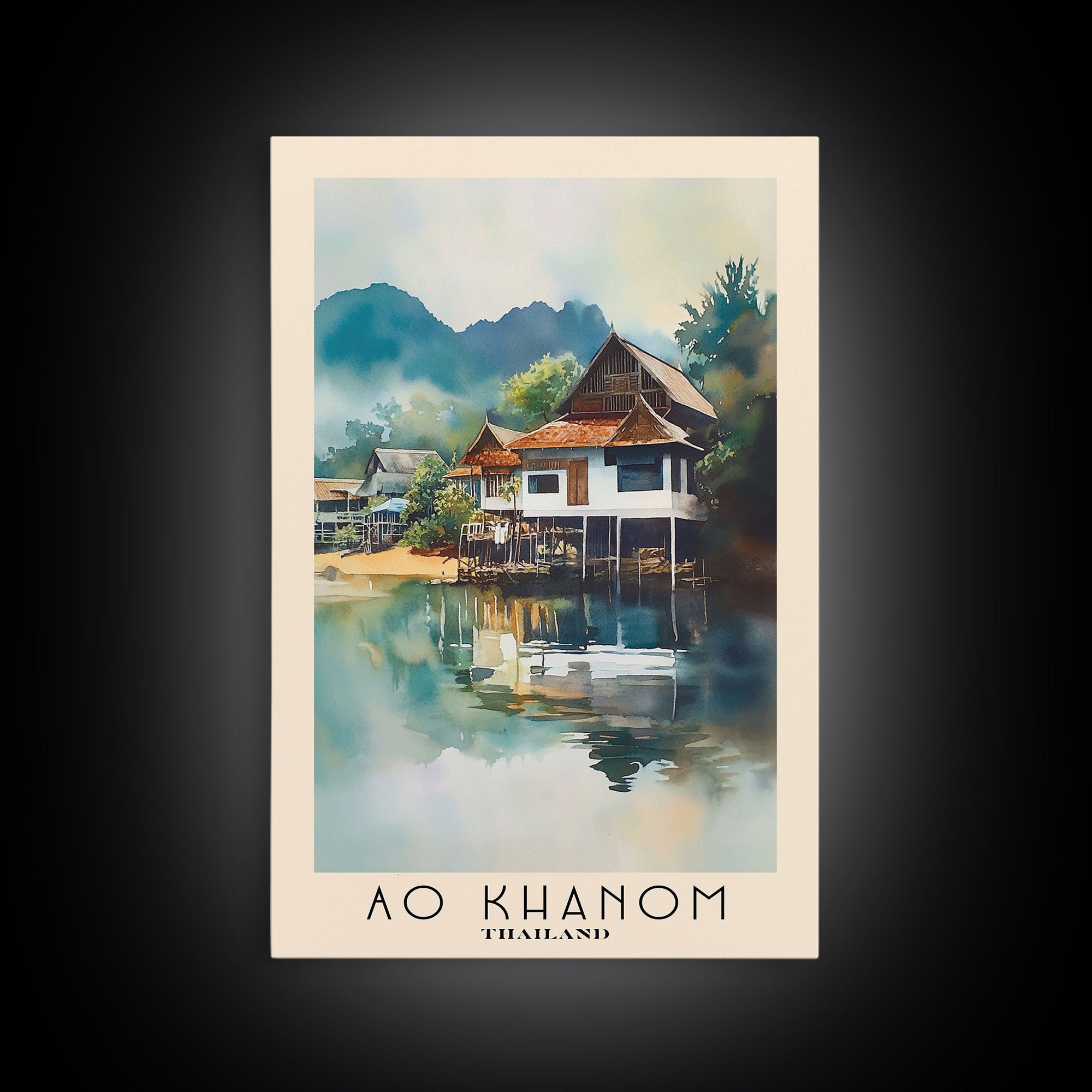 Ao Khanom, Thailand Watercolor Print, Vacation Gift, Thailand Wall Art, Vacation Wall Art, Vacatation Memories, Beach Decor, Beach Or Lakehouse Art