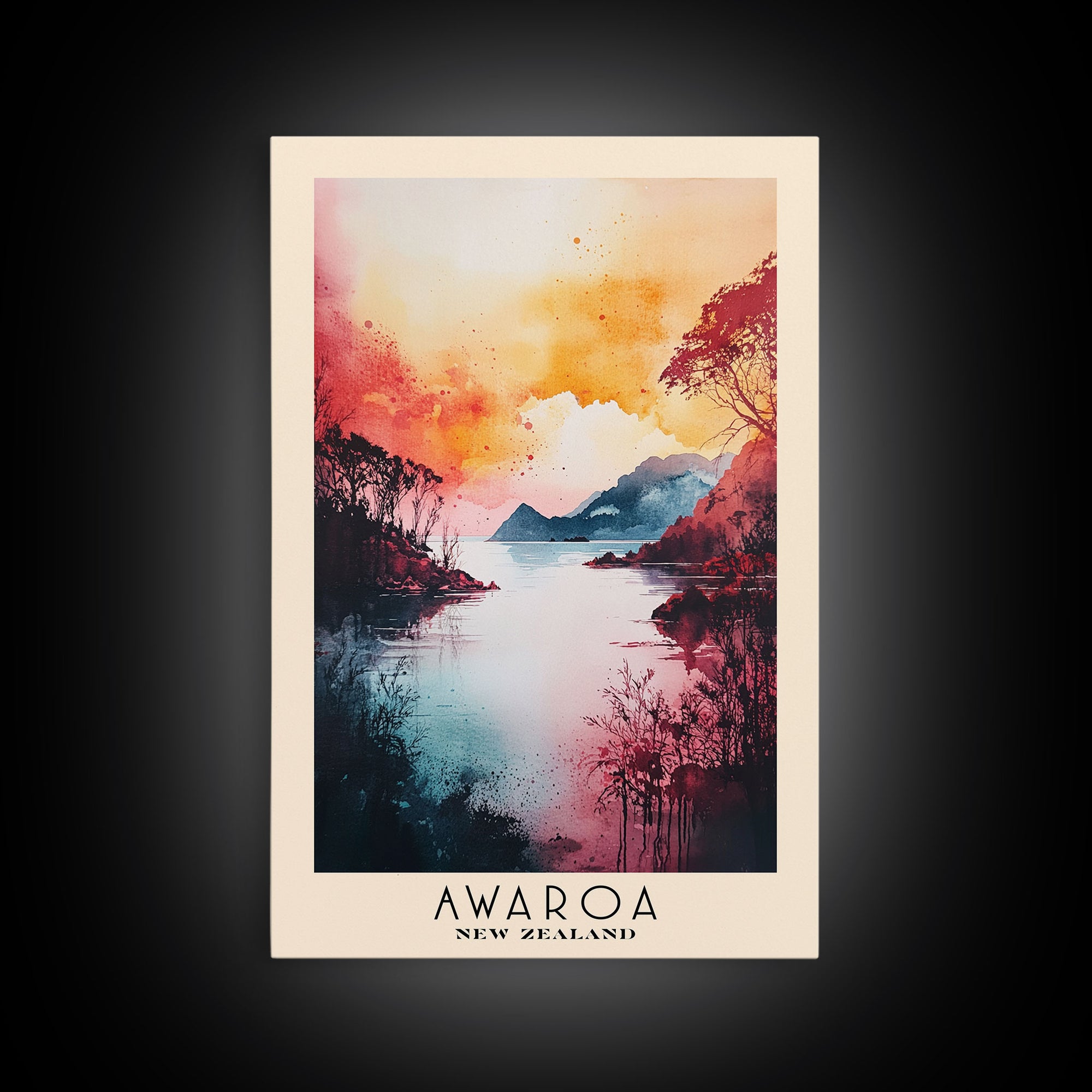 Awaroa, New Zealand Watercolor Print, Vacation Gift, New Zealand Wall Art, Vacation Wall Art, Vacatation Memories, Beach Decor, Beach Or Lakehouse Art