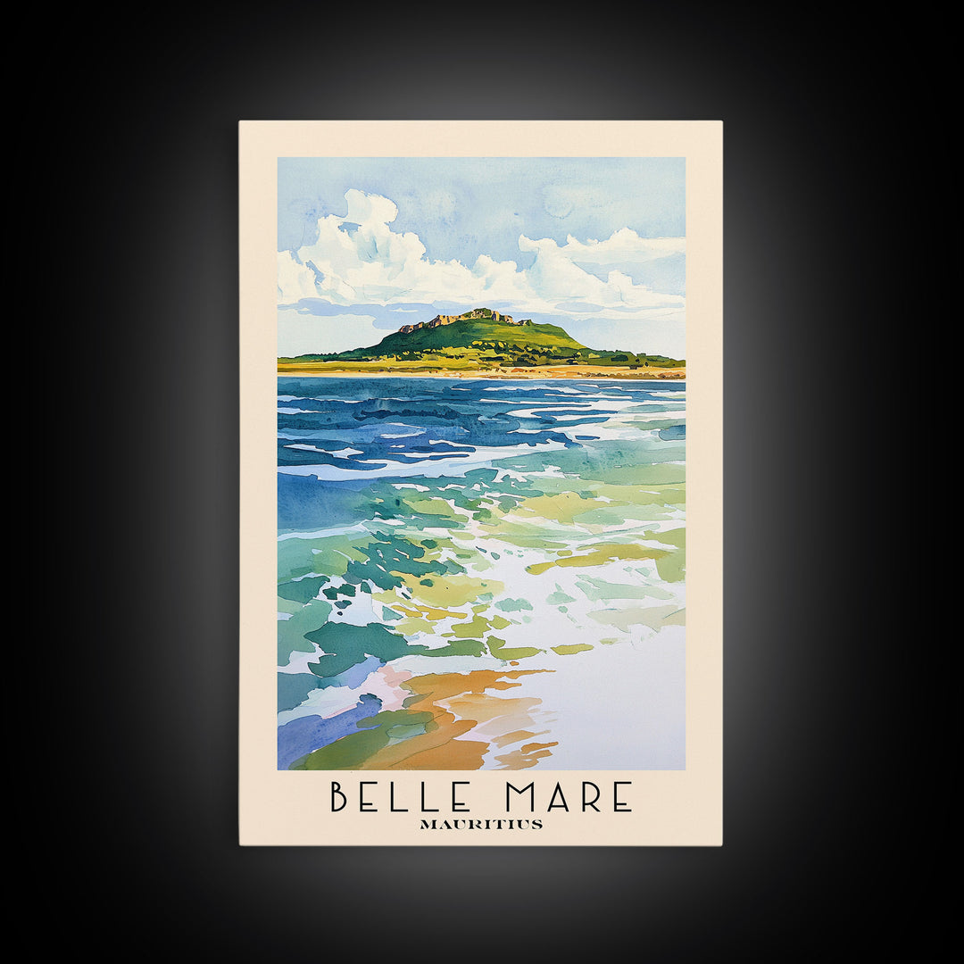 Belle Mare, Mauritius Watercolor Print, Vacation Gift, Mauritius Wall Art, Vacation Wall Art, Vacatation Memories, Beach Decor, Beach Or Lakehouse Art
