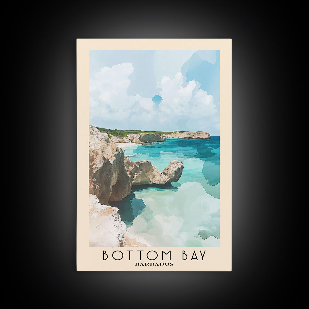Bottom Bay, Barbados Watercolor Print, Vacation Gift, Barbados Wall Art, Vacation Wall Art, Vacatation Memories, Beach Decor, Beach Or Lakehouse Art