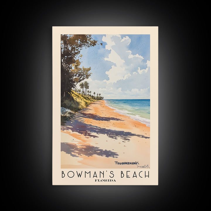 Bowman’s Beach, Florida Watercolor Print, Vacation Gift, Florida Wall Art, Vacation Wall Art, Vacatation Memories, Beach Decor, Beach Or Lakehouse Art