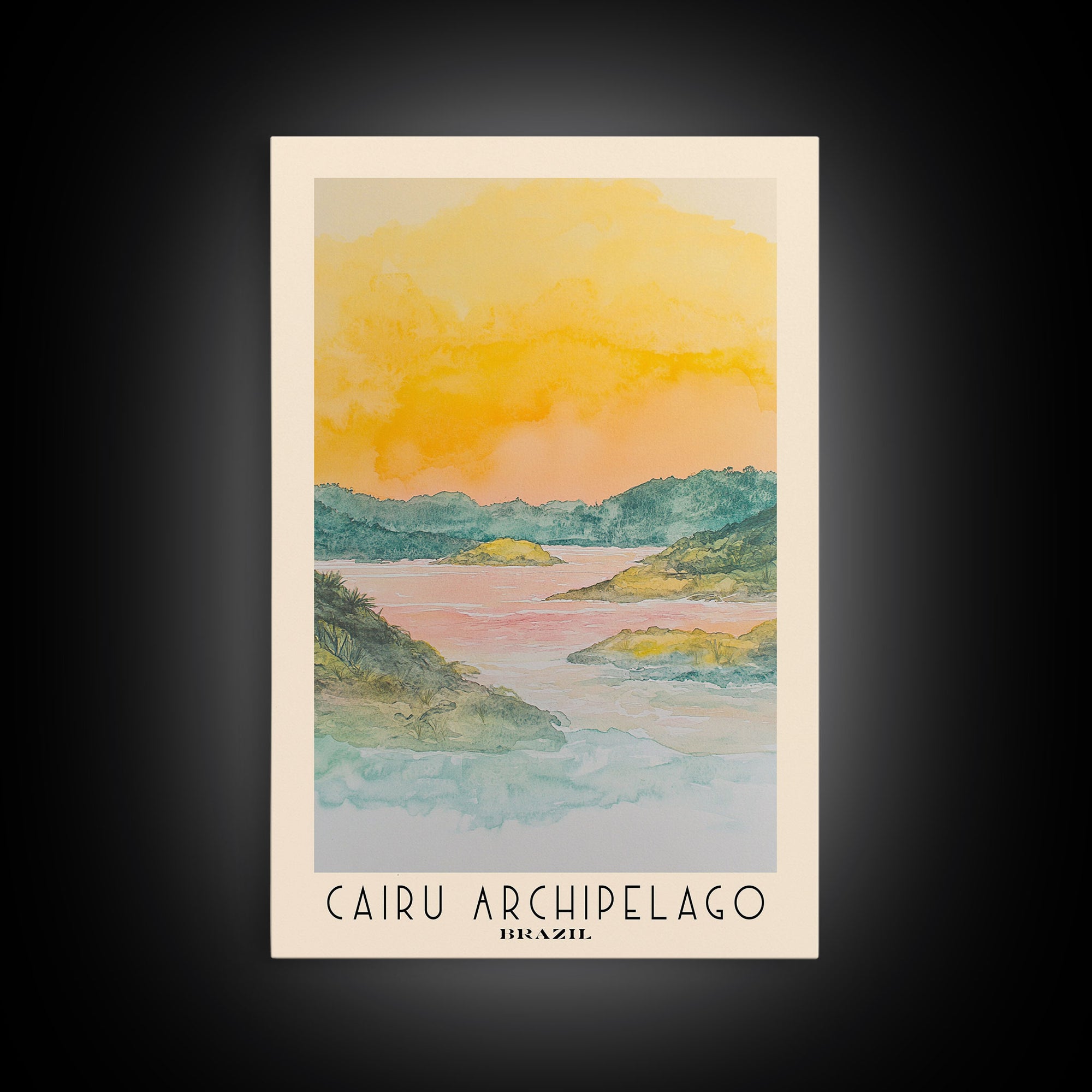 Cairu Archipelago, Brazil Watercolor Print, Vacation Gift, Brazil Wall Art, Vacation Wall Art, Vacatation Memories, Beach Decor, Beach Or Lakehouse Art