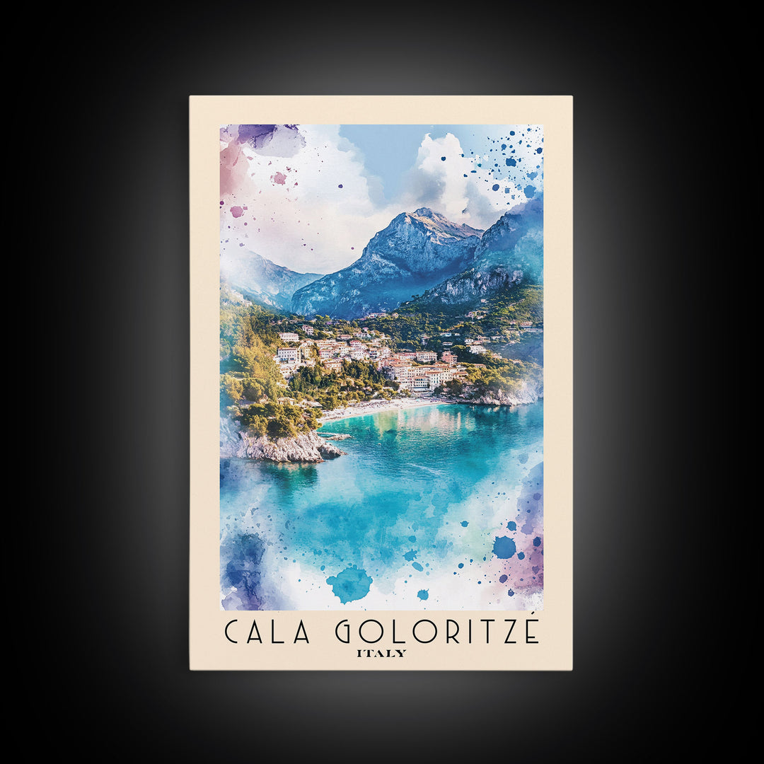 Cala Goloritzé, Italy Watercolor Beach Print, Vacation Gift, Italy Wall Art, Beach Painting, Beach Decor, Beach Painting