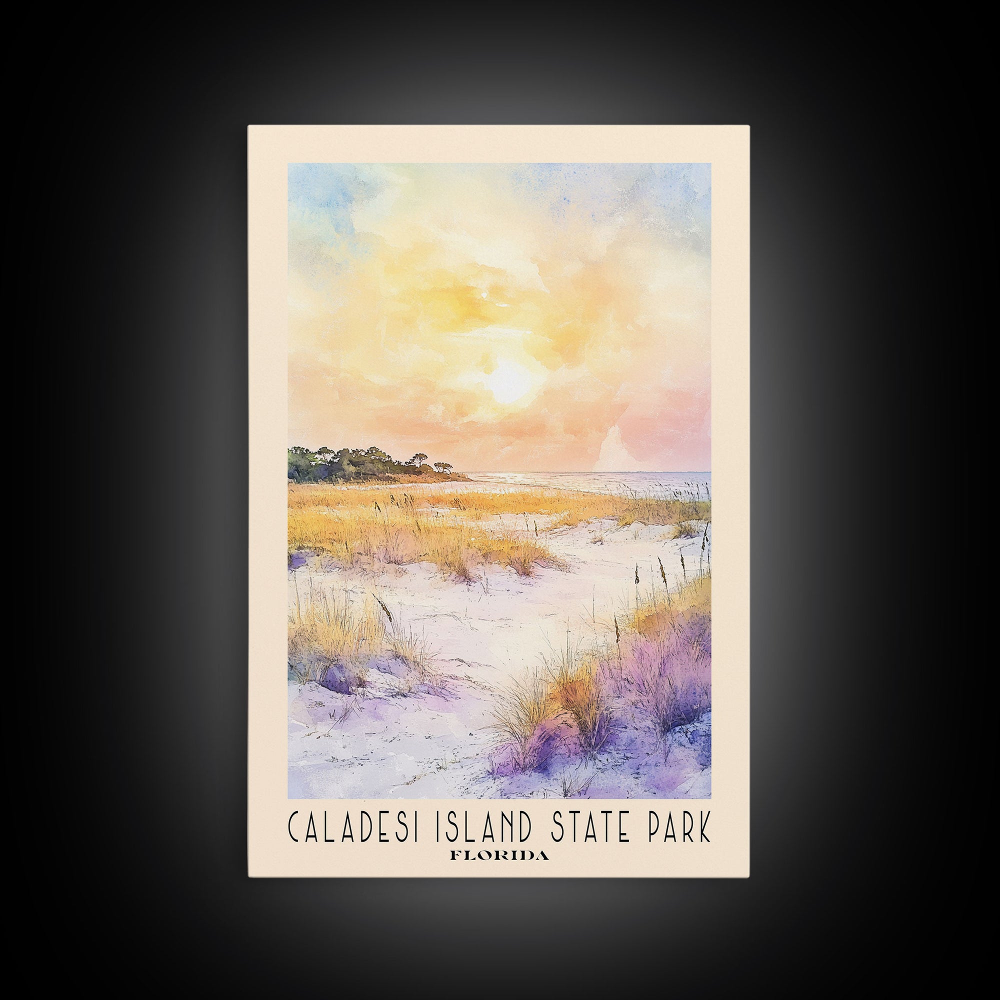 Caladesi Island State Park, Florida Watercolor Beach Print, Vacation Gift, Florida Wall Art, Beach Painting, Beach Decor, Beach Painting