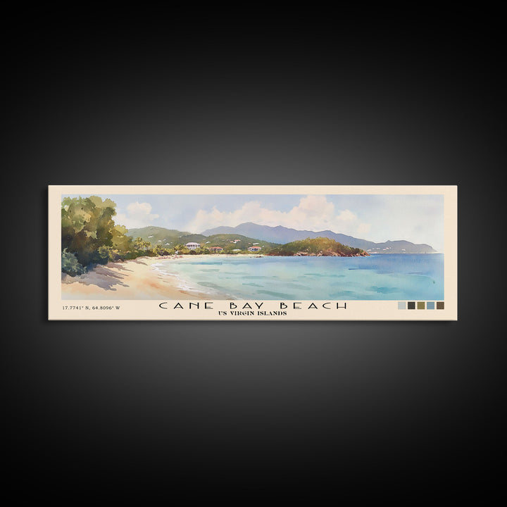 Cane Bay Beach, US Virgin islands Watercolor Beach Print, Vacation Gift, US Virgin islands Wall Art, Beach Painting, Beach Decor, Beach Painting