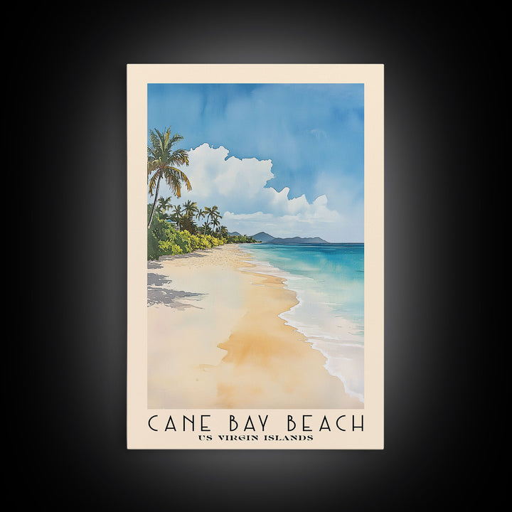 Cane Bay Beach, US Virgin islands Watercolor Beach Print, Vacation Gift, US Virgin islands Wall Art, Beach Painting, Beach Decor, Beach Painting