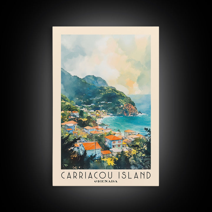 Carriacou Island, Grenada Watercolor Beach Print, Vacation Gift, Grenada Wall Art, Beach Painting, Beach Decor, Beach Painting
