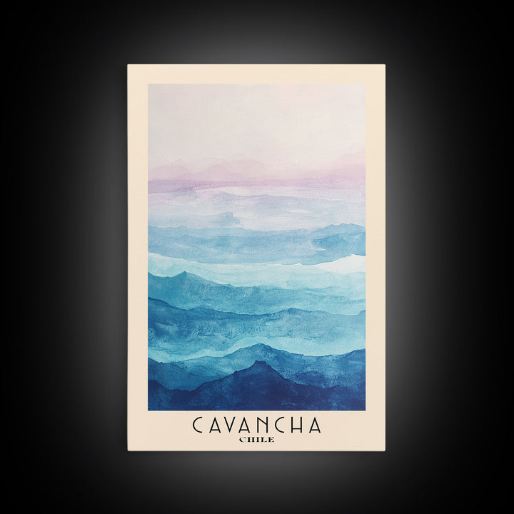 Cavancha, Chile Watercolor Print, Vacation Gift, Chile Wall Art, Vacation Wall Art, Vacatation Memories, Beach Decor, Beach Or Lakehouse Art