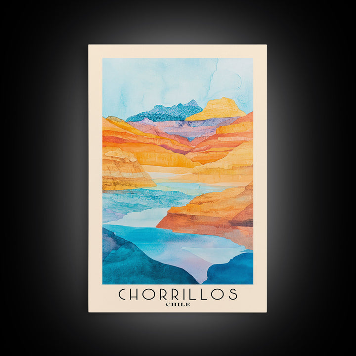 Chorrillos, Chile Watercolor Beach Print, Vacation Gift, Chile Wall Art, Beach Painting, Beach Decor, Beach Painting