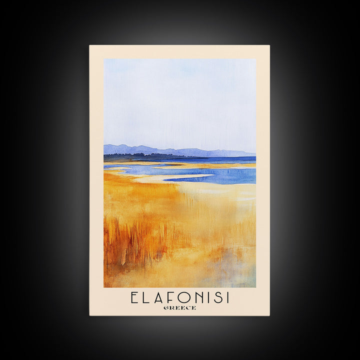 Elafonisi, Greece Watercolor Print, Vacation Gift, Greece Wall Art, Vacation Wall Art, Vacatation Memories, Beach Decor, Beach Or Lakehouse Art
