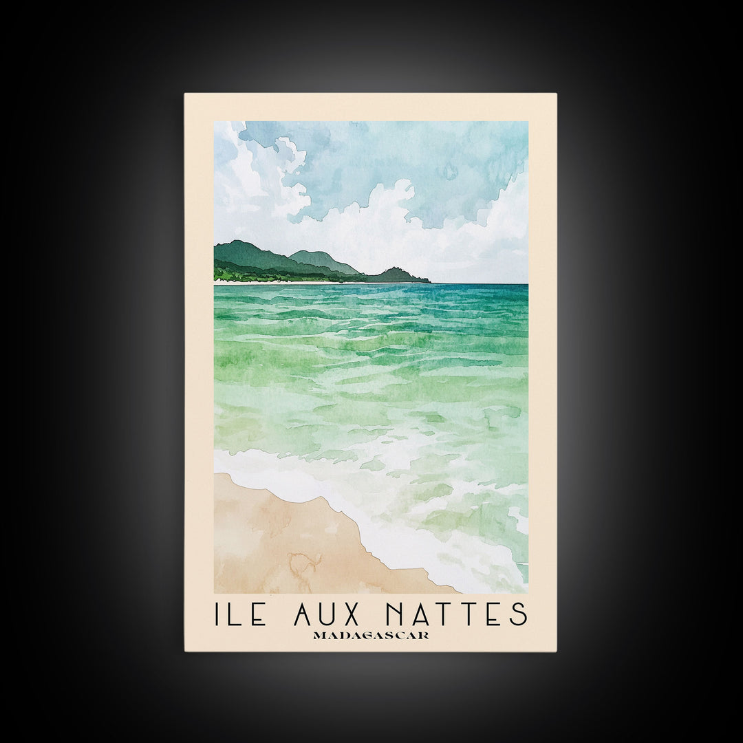 Ile Aux Nattes, Madagascar Watercolor Print, Vacation Gift, Madagascar Wall Art, Beach Painting, Beach Decor, Beach Or Lakehouse Art