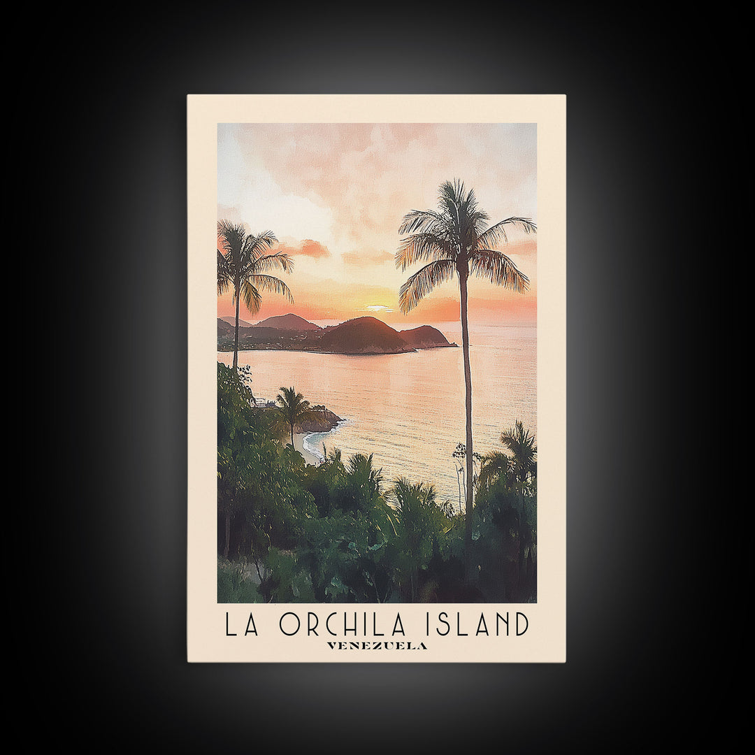 La Orchila Island, Venezuela Watercolor Beach Print, Vacation Gift, Venezuela Wall Art, Beach Painting, Beach Decor, Beach Painting