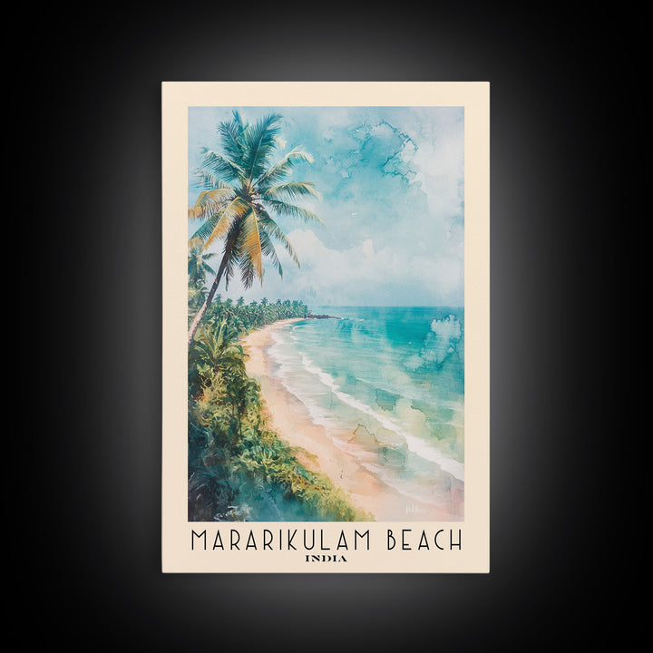 Mararikulam Beach, India Watercolor Print, Vacation Gift, India Wall Art, Vacation Wall Art, Vacatation Memories, Beach Decor, Beach Or Lakehouse Art