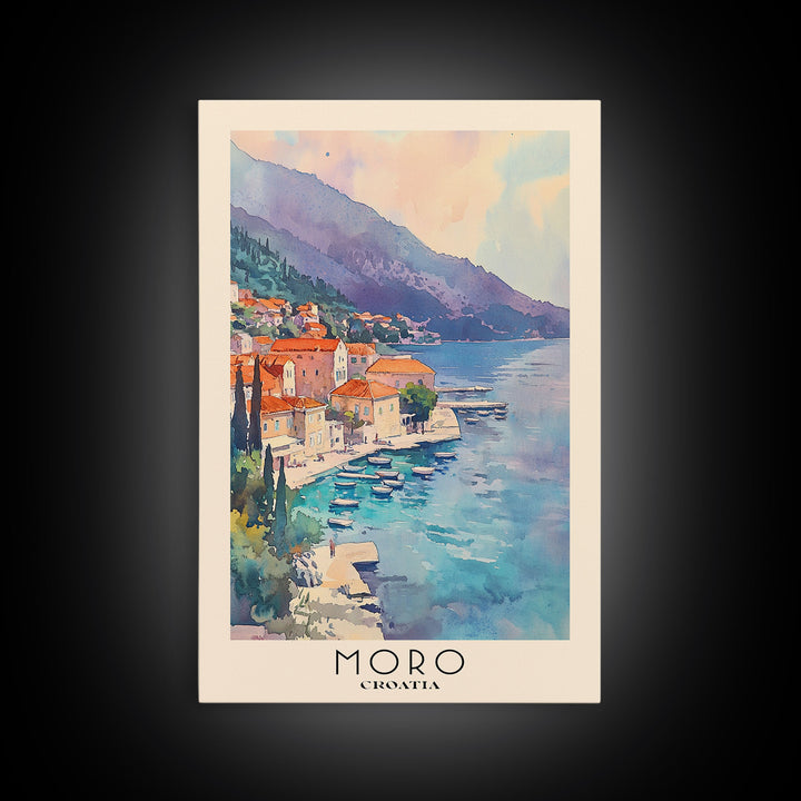 Moro, Croatia Watercolor Beach Print, Vacation Gift, Croatia Wall Art, Beach Painting, Beach Decor, Beach Painting