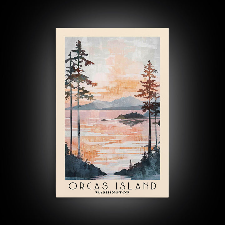 Orcas Island, Washington Watercolor Print, Vacation Gift, Washington Wall Art, Beach Painting, Beach Decor, Beach Or Lakehouse Art