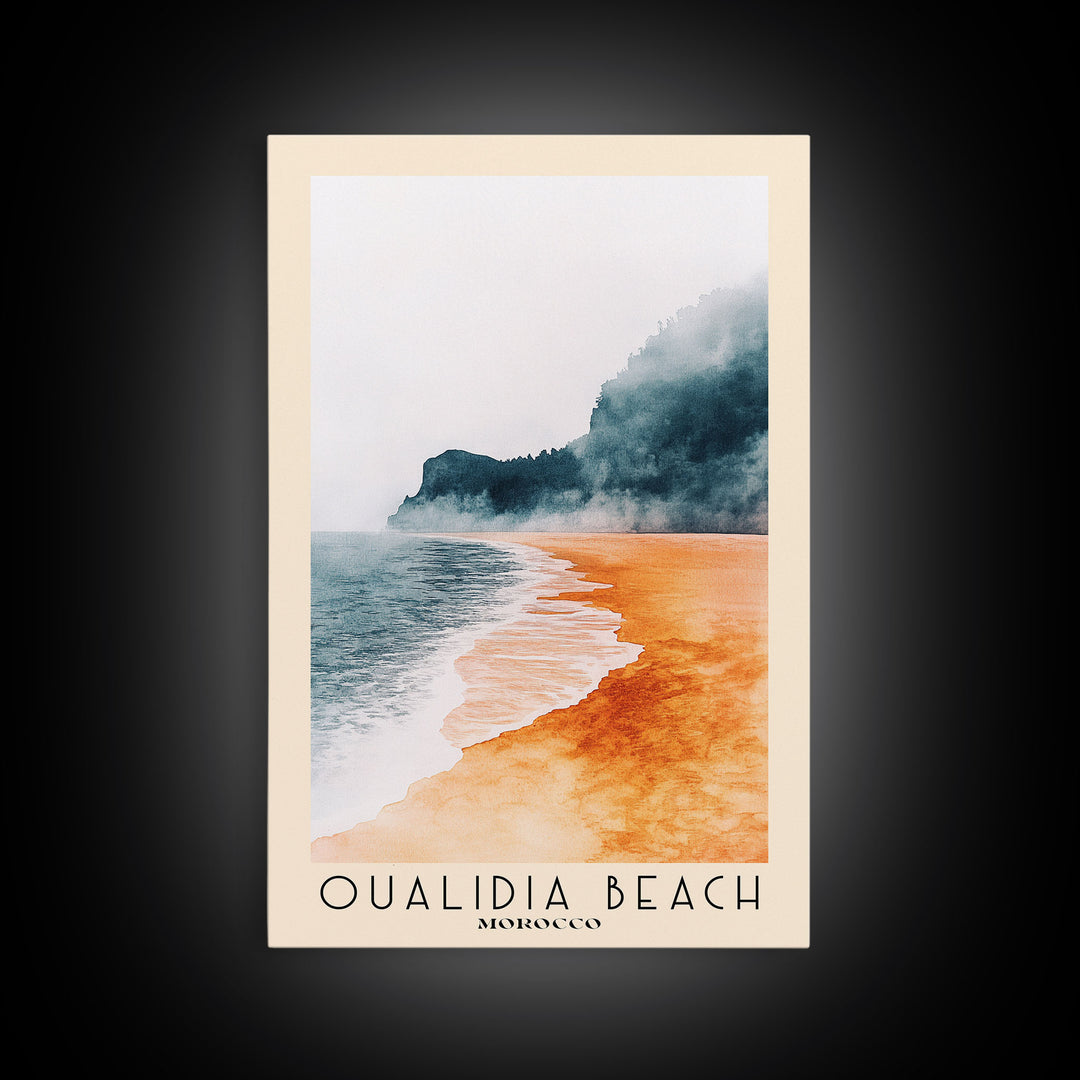 Oualidia Beach, Morocco Watercolor Print, Vacation Gift, Morocco Wall Art, Beach Painting, Beach Decor, Beach Or Lakehouse Art
