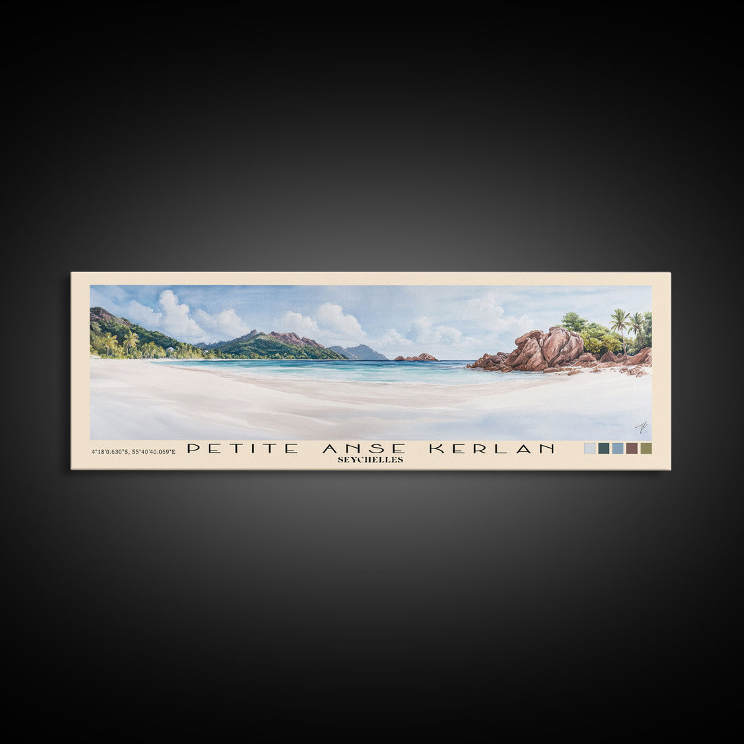 Petite Anse Kerlan, Seychelles Watercolor Print, Vacation Gift, Seychelles Wall Art, Beach Painting, Beach Decor, Beach Or Lakehouse Art