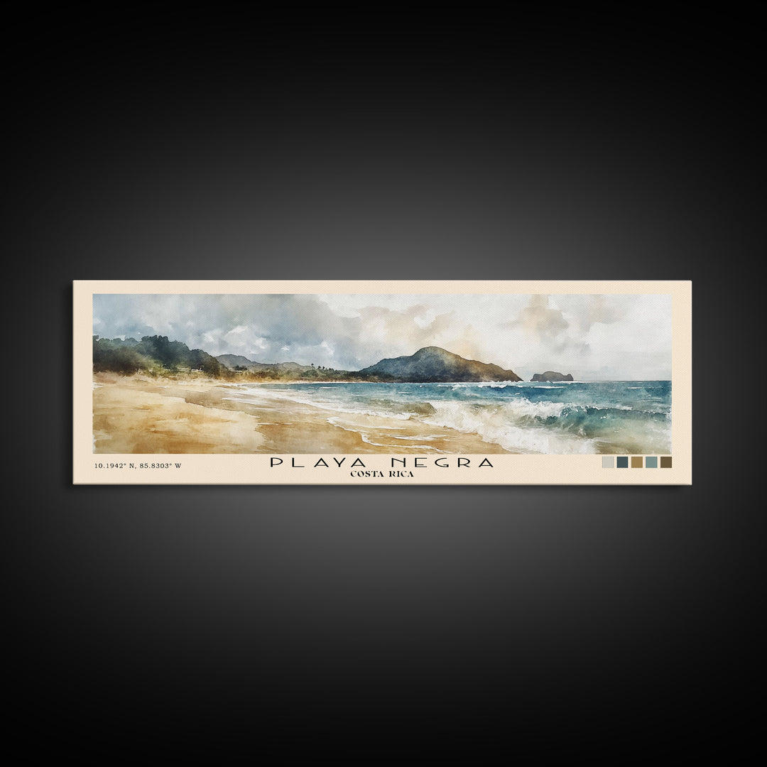Playa Negra, Costa Rica Watercolor Print, Vacation Gift, Costa Rica Wall Art, Vacation Wall Art, Vacatation Memories, Beach Decor, Beach Or Lakehouse Art