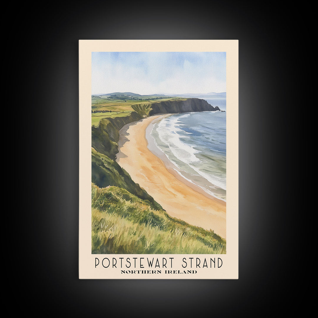 Portstewart Strand, Northern Ireland Watercolor Beach Print, Vacation Gift, Northern Ireland Wall Art, Beach Painting, Beach Decor, Beach Painting