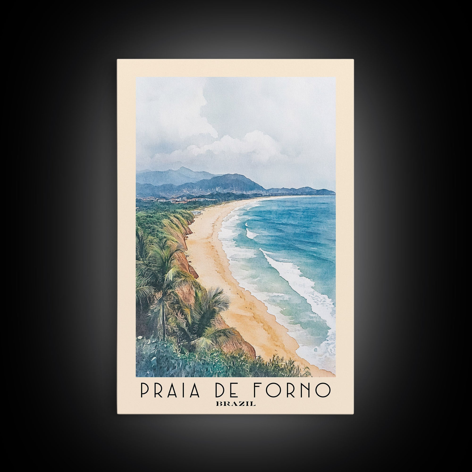 Praia de Forno, Brazil Watercolor Print, Vacation Gift, Brazil Wall Art, Vacation Wall Art, Vacatation Memories, Beach Decor, Beach Or Lakehouse Art