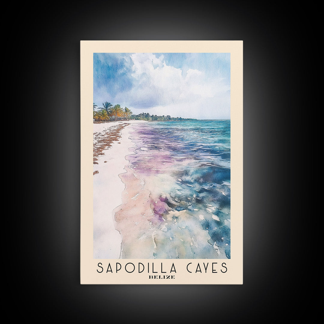 Sapodilla Cayes, Belize Watercolor Print, Vacation Gift, Belize Wall Art, Beach Painting, Beach Decor, Beach Or Lakehouse Art