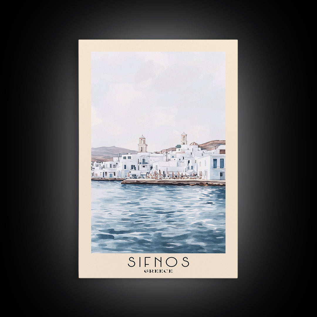 Sifnos, Greece Watercolor Print, Vacation Gift, Greece Wall Art, Beach Painting, Beach Decor, Beach Or Lakehouse Art