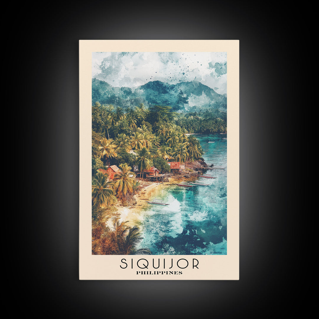 Siquijor, Philippines Watercolor Beach Print, Vacation Gift, Philippines Wall Art, Beach Painting, Beach Decor, Beach Painting