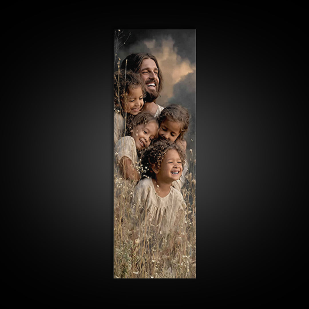 Circle Of Hope | Framed Canvas Print | Narrow Art | Christian Wall Art | Christian Art Canvas | Jesus Painting