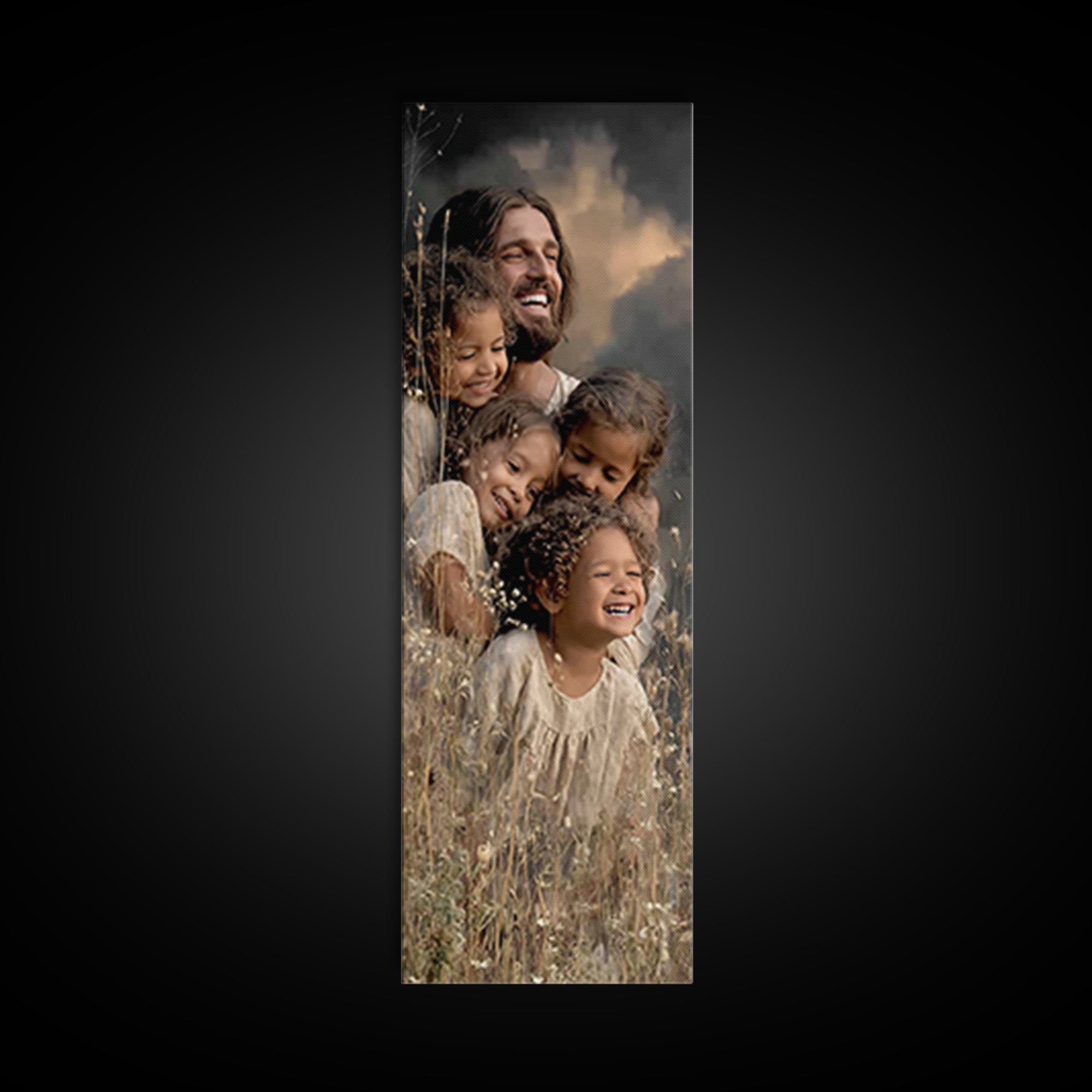 Circle Of Hope | Framed Canvas Print | Narrow Art | Christian Wall Art | Christian Art Canvas | Jesus Painting