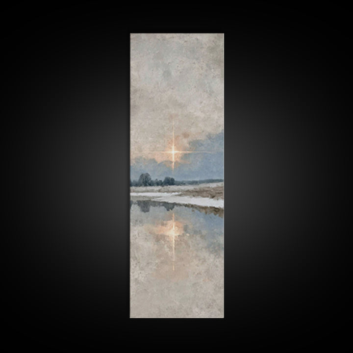 The Guiding Star - Framed Canvas Print - Tall Narrow Wall Art - Christian Wall Art - Christian Art Canvas - Jesus Painting - Christmas Art