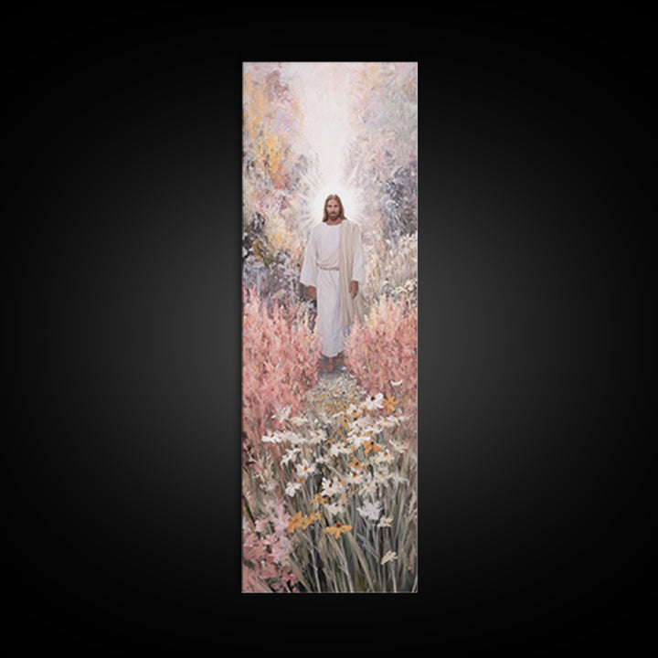 Radiant Dawn | Framed Canvas Print | Tall Skinny Art Print | Christian Wall Art | Jesus Painting | Christian Art Canvas | Christian Decor