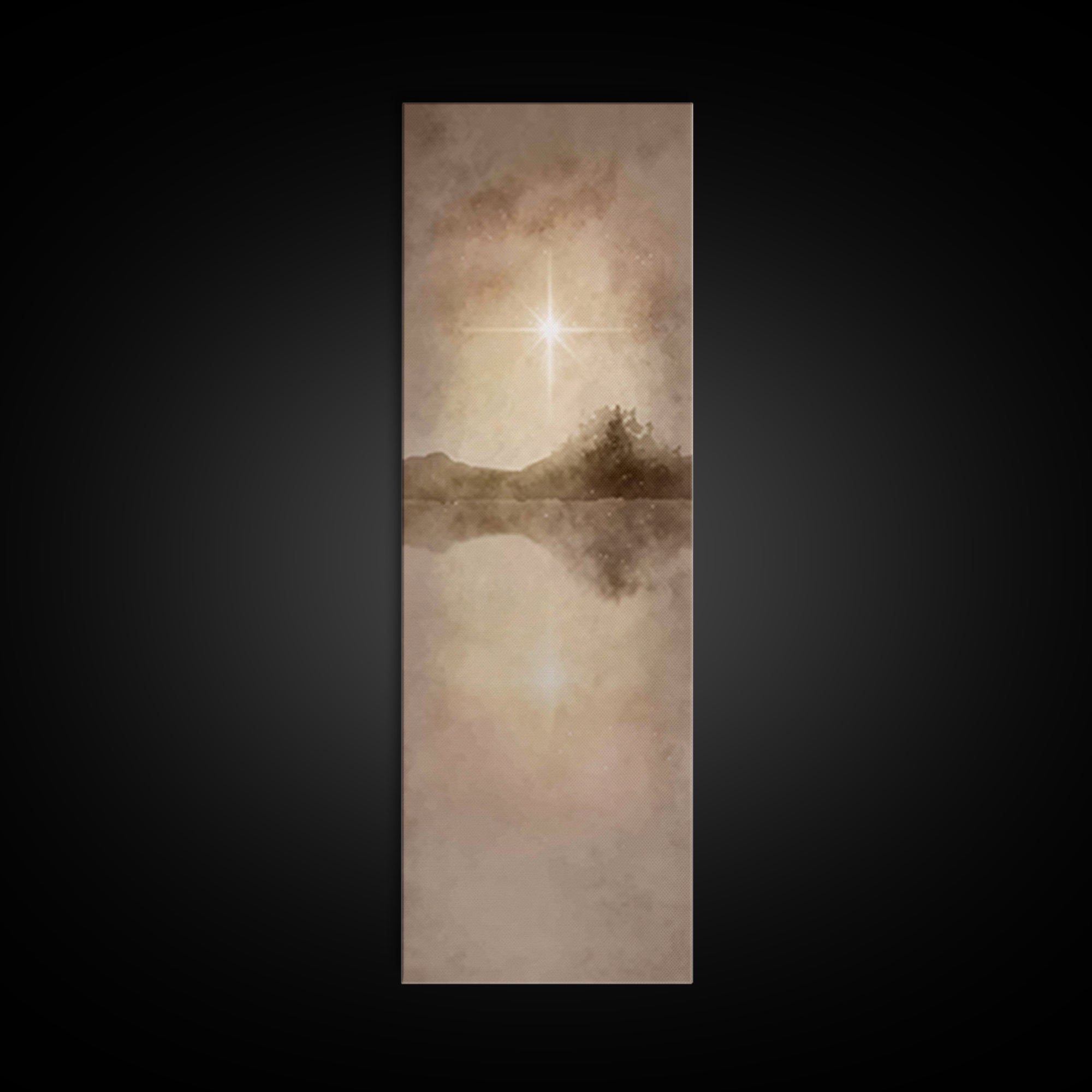 Radiant Promise - Framed Canvas Print - Narrow Art - Christian Art - Christian Art Canvas - Christian Christmas Art - Christmas Wall Art