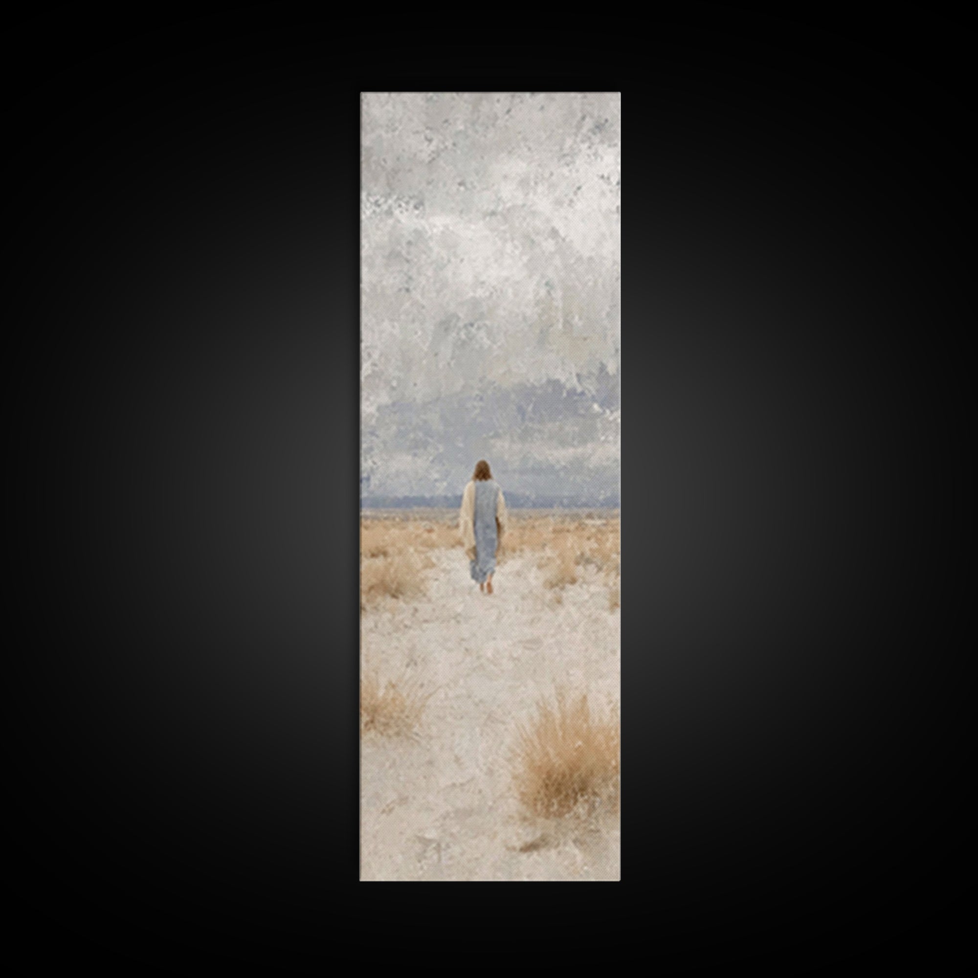 Journey Of Peace | Framed Canvas Print | Skinny Art | Christian Art Canvas | Jesus Painting | Christian Wall Art | Christian Gift Ideas
