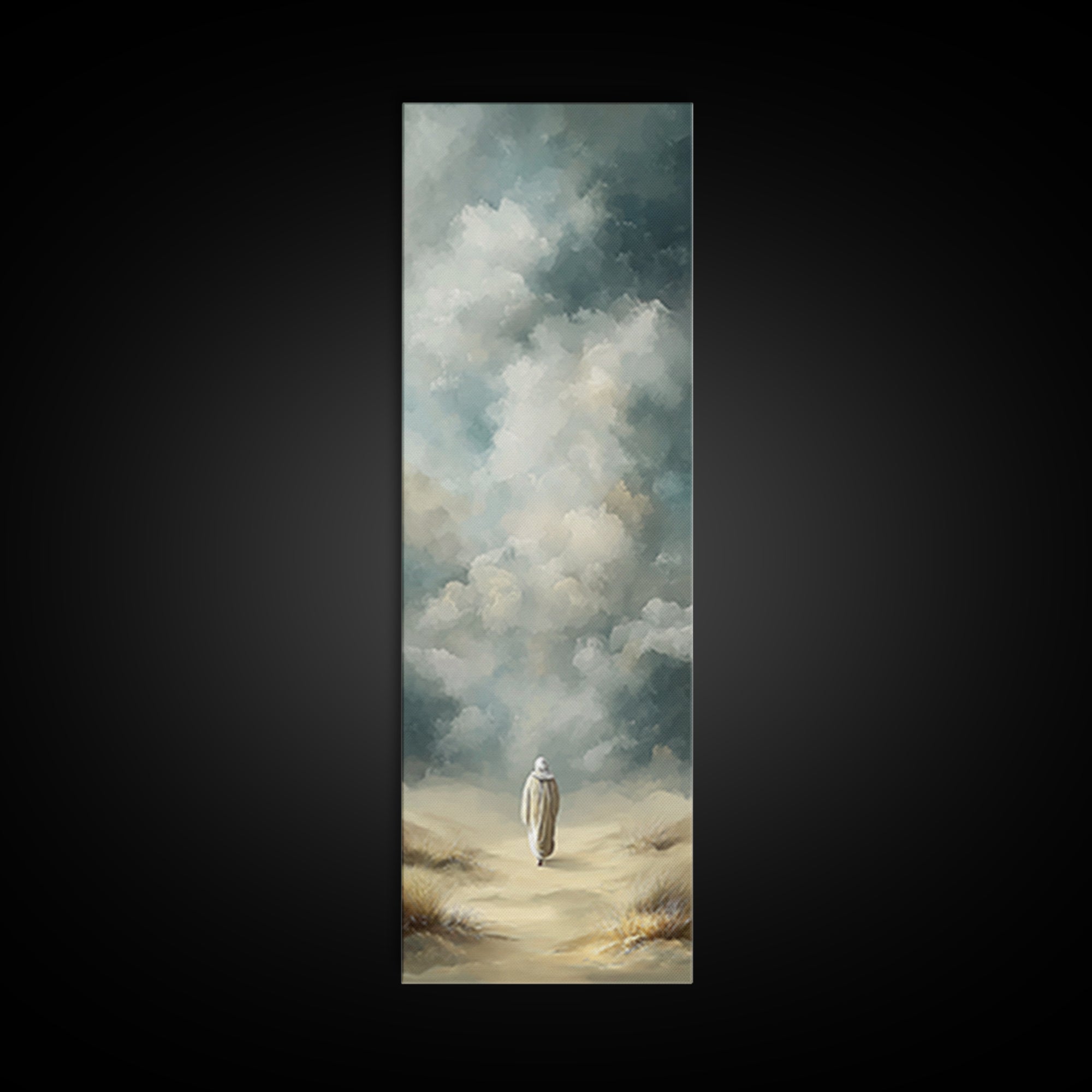 Cloudway Faith – Framed Canvas Print – Narrow Art – Christian Art Canvas – Jesus Painting – Christian Wall Art – Christian Art