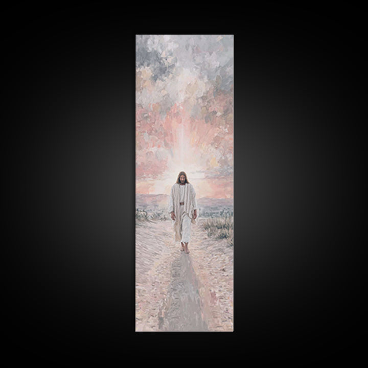 Radiant Walk – Framed Canvas Print – Skinny Art – Christian Wall Art – Christian Art Canvas – Jesus Painting – Christian Gift Ideas