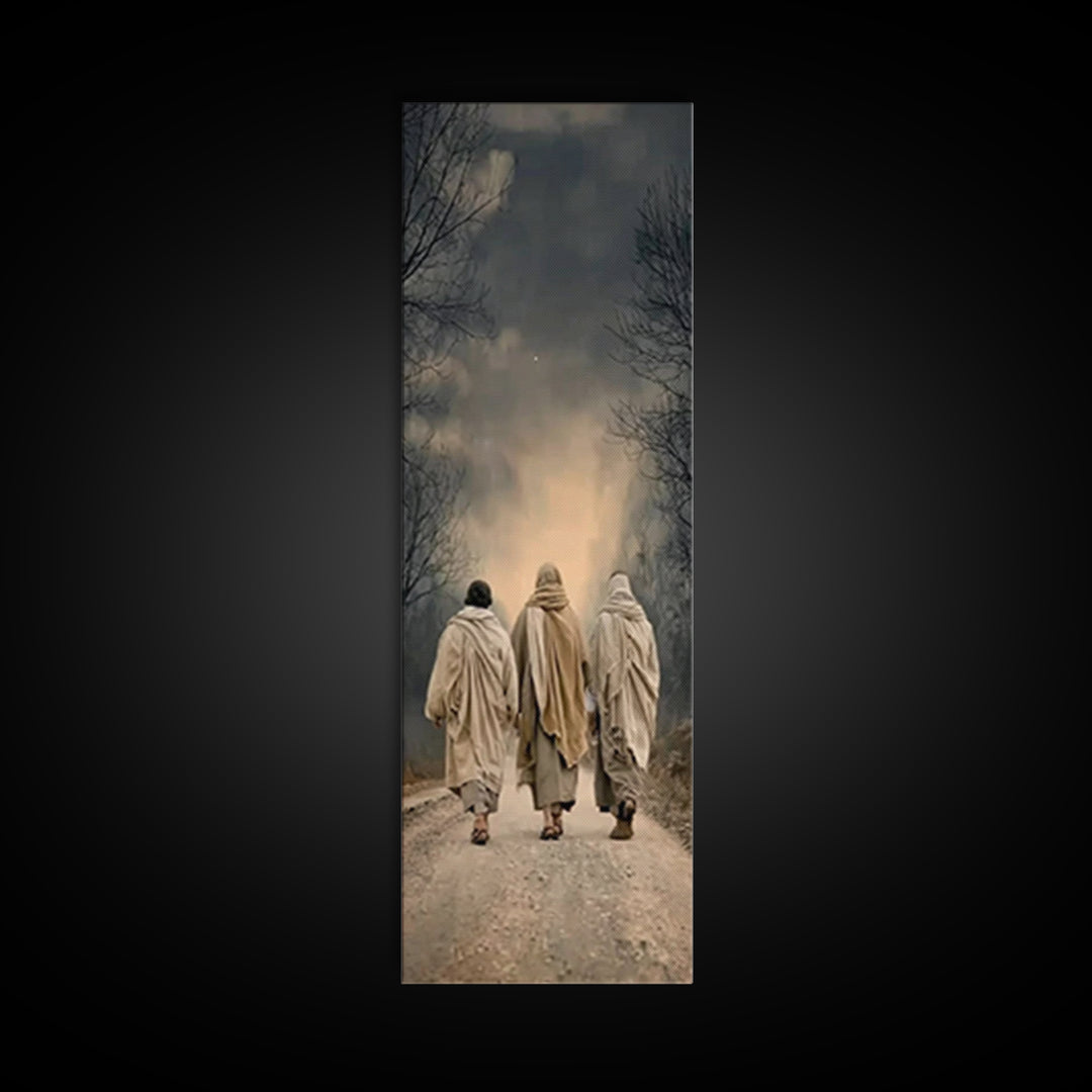 Pilgrims Of Grace – Framed Canvas Print – Tall Skinny Art Print – Christian Wall Art – Christian Art Canvas – Jesus Painting – Christian De