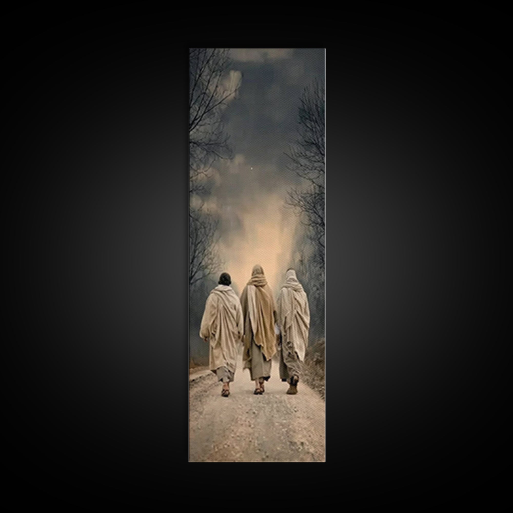 Pilgrims Of Grace – Framed Canvas Print – Tall Skinny Art Print – Christian Wall Art – Christian Art Canvas – Jesus Painting – Christian De