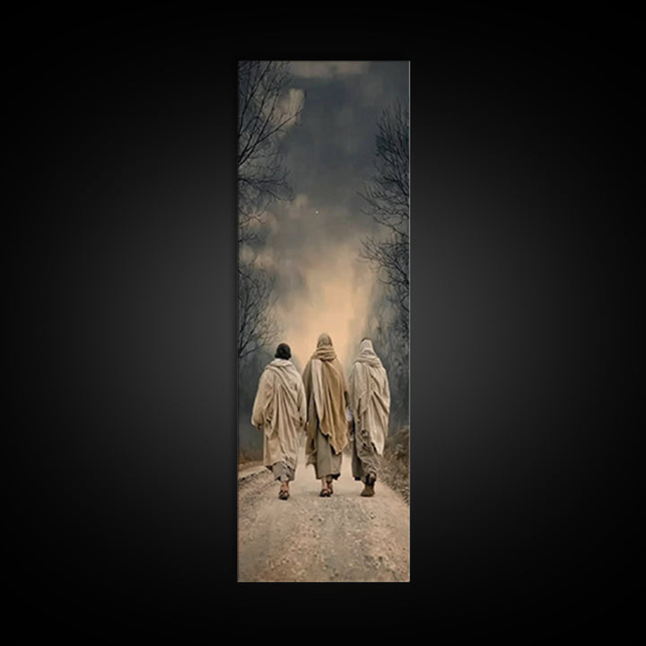 Pilgrims Of Grace – Framed Canvas Print – Tall Skinny Art Print – Christian Wall Art – Christian Art Canvas – Jesus Painting – Christian De