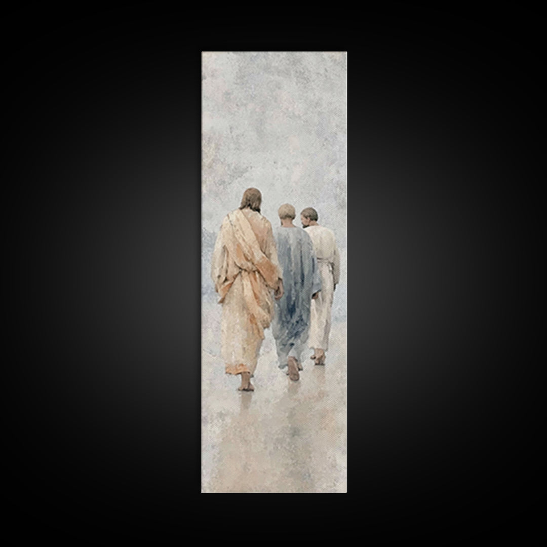 Path Of Grace – Framed Canvas Print – Christian Wall Art – Christian Art Canvas – Jesus Painting – Tall Narrow Wall Art – Christian Art