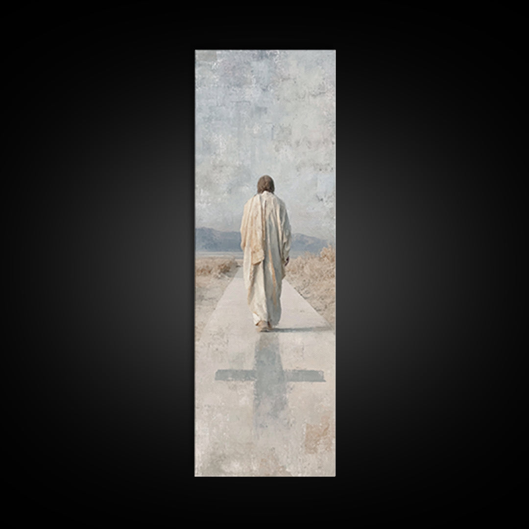 Path Of Messiah – Framed Canvas Print – Jesus Painting – Christian Wall Art – Christian Art Canvas – Skinny Art – Christian Painting
