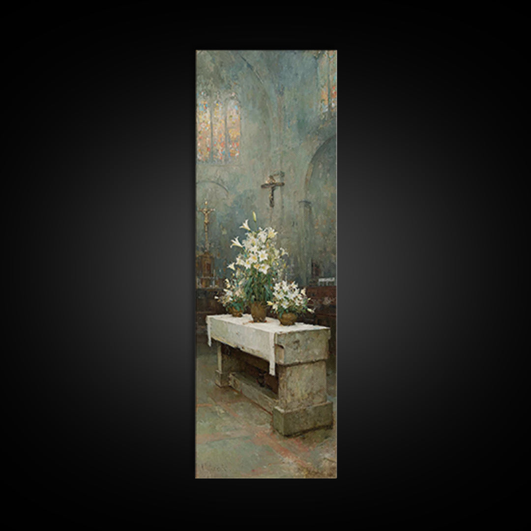 Sanctuary Blossoms - Framed Canvas Print - Skinny Art - Christian Decor - Christian Art Canvas - Christian Wall Art - Christian Art