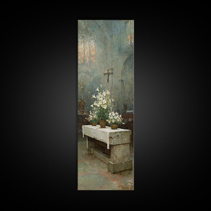 Sanctuary Blossoms - Framed Canvas Print - Skinny Art - Christian Decor - Christian Art Canvas - Christian Wall Art - Christian Art