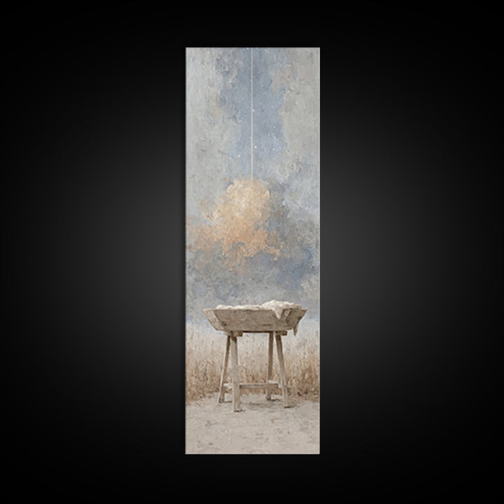 Starborn Hope | Framed Canvas Print | Christian Art Canvas | Narrow Art | Christian Christmas Art | Modern Christian Art | Christmas Wall A