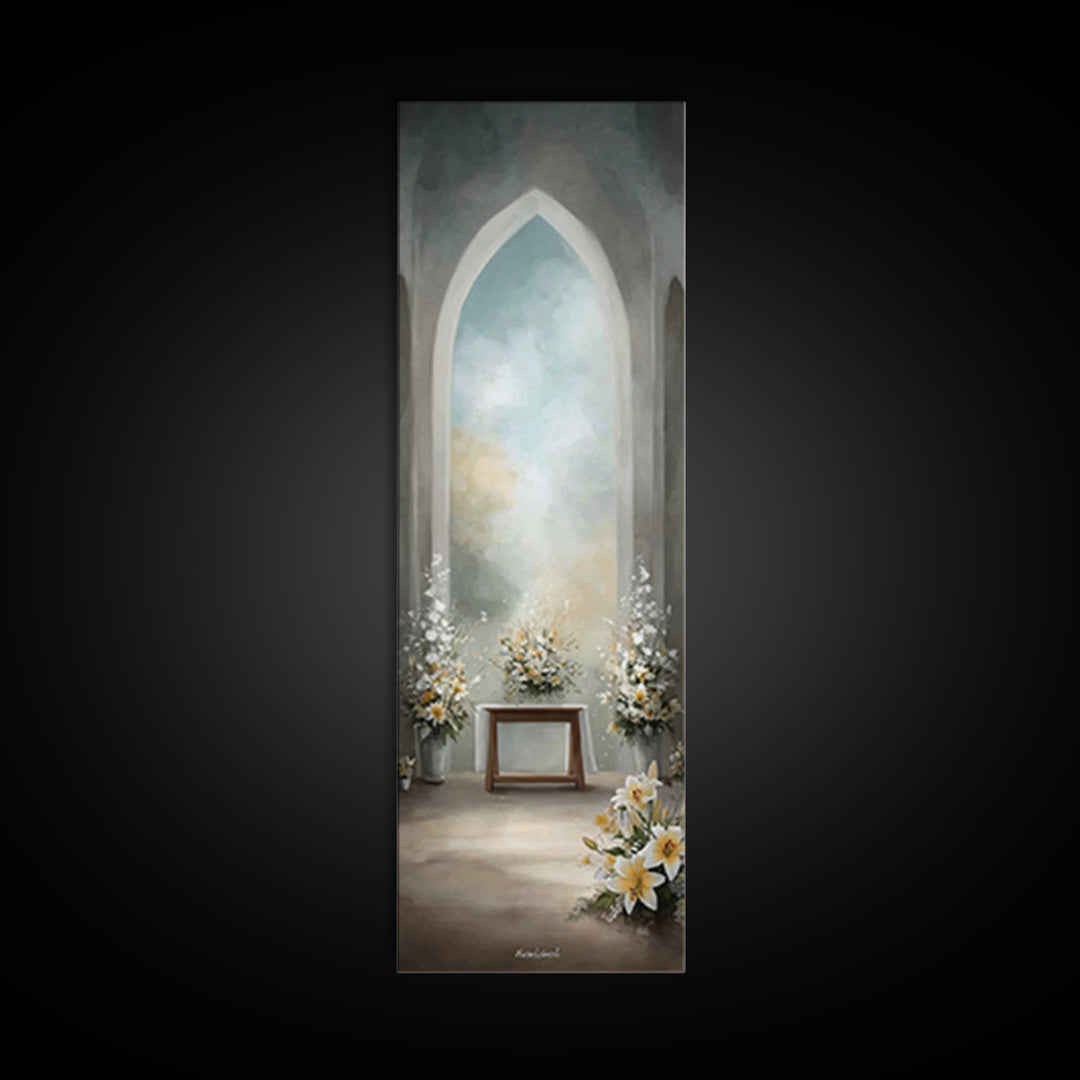 Altar of Grace - Framed Canvas Print - Narrow Art - Christian Art - Christian Wall Art - Christian Art Canvas - Christian Decoration