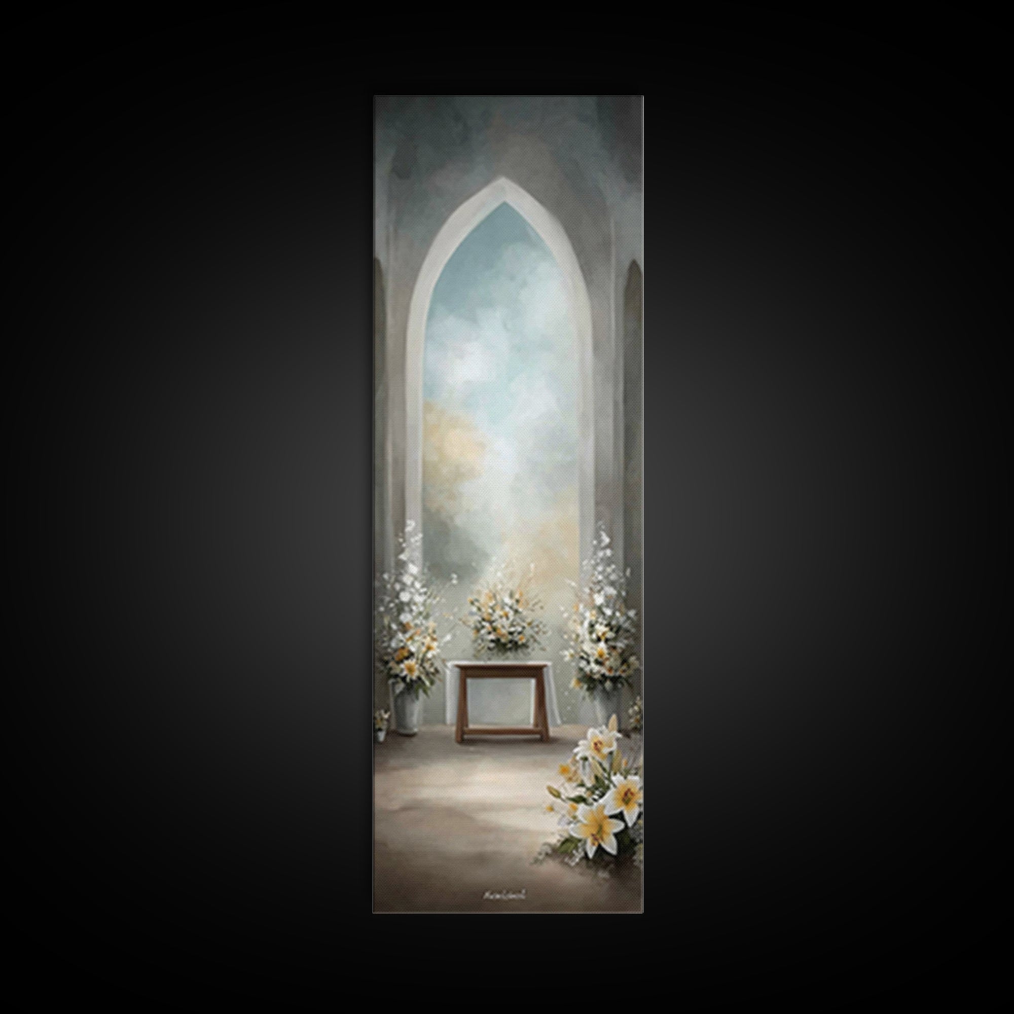 Altar of Grace - Framed Canvas Print - Narrow Art - Christian Art - Christian Wall Art - Christian Art Canvas - Christian Decoration