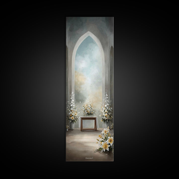 Altar of Grace - Framed Canvas Print - Narrow Art - Christian Art - Christian Wall Art - Christian Art Canvas - Christian Decoration