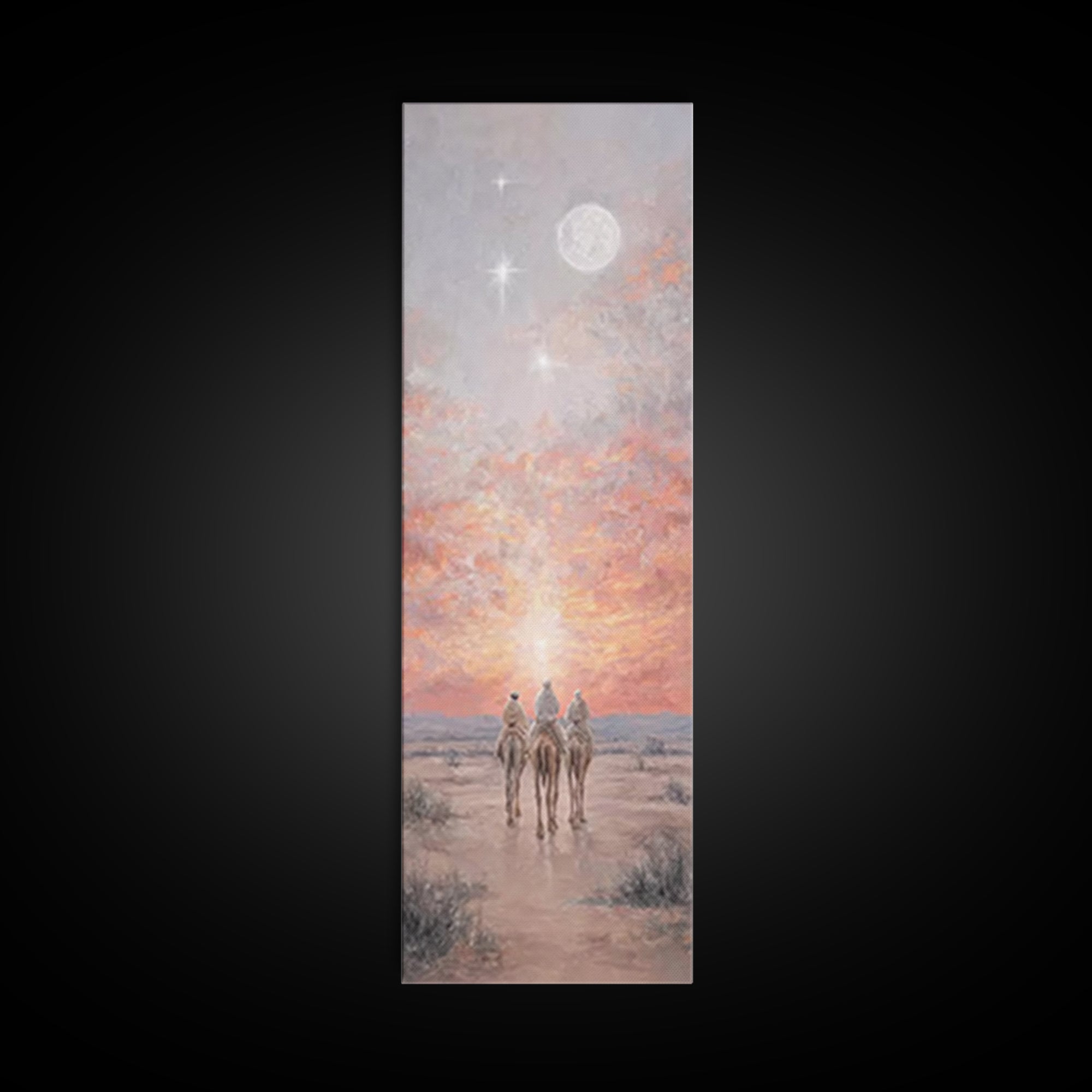 Celestial Journey – Framed Canvas Print – Christian Art Canvas – Skinny Art – Christian Christmas Art – Christian Wall Art – Modern Christi
