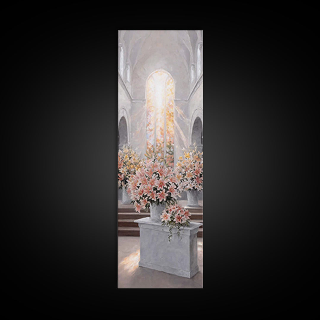 Light Within - Framed Canvas Print - Tall Narrow Wall Art - Christian Art - Christian Christmas Art - Christian Wall Art - Christian Art Ca