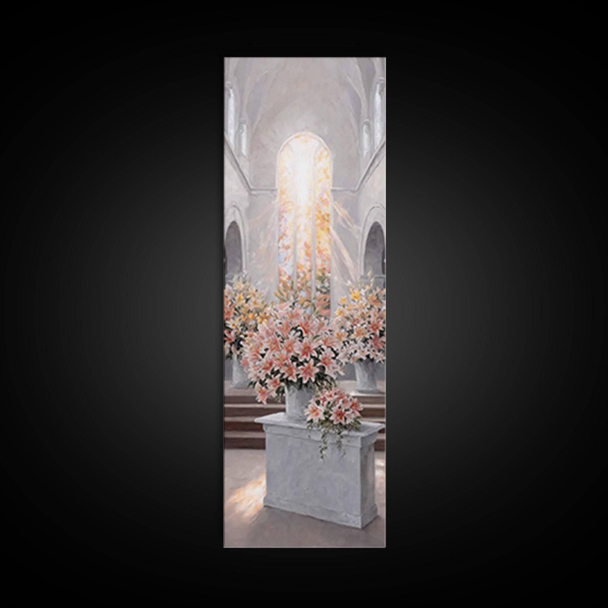 Light Within - Framed Canvas Print - Tall Narrow Wall Art - Christian Art - Christian Christmas Art - Christian Wall Art - Christian Art Ca