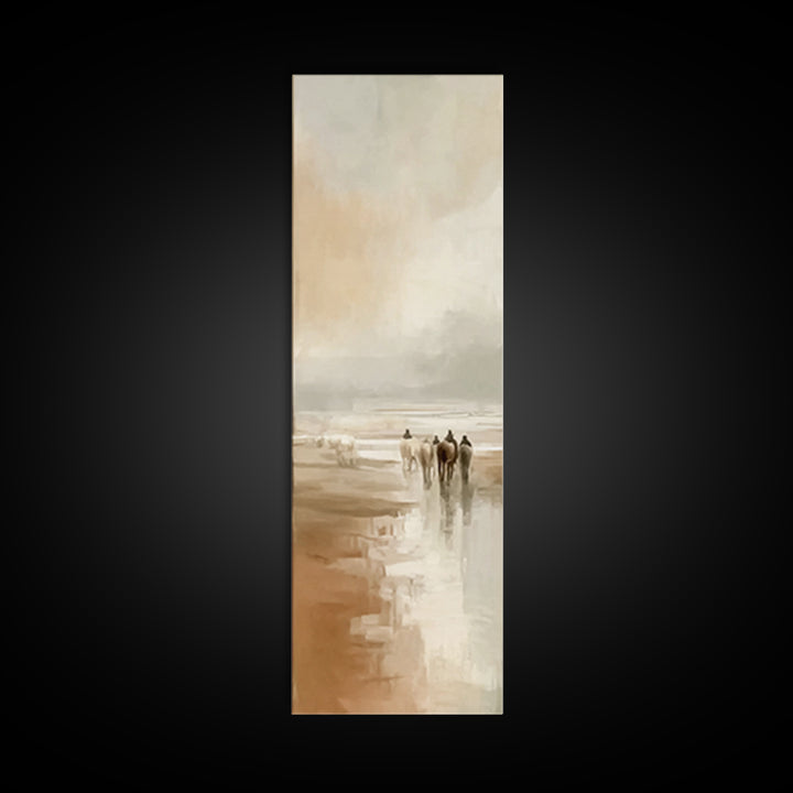 Pastoral Shepherd Calm – Framed Canvas Print – Christian Art Canvas – Christian Wall Art – Jesus Painting – Tall Skinny Art Print – Christm